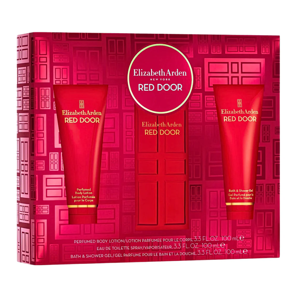 SET ELIZABETH ARDEN RED DOOR EDT 100ML, SHOWER GEL 100ML, BODY LOTION 100ML